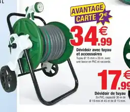 Bazarland Dévidoir avec tuyau et accessoires offre