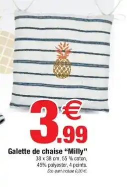 Bazarland Galette de chaise Milly offre