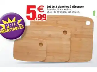 Bazarland Lot de 3 planches à découper offre