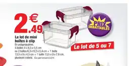 Bazarland Le lot de mini boîtes à clip offre
