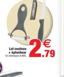 Bazarland Lot couteau + éplucheur offre