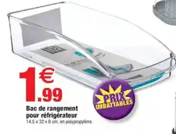 Bazarland Bac de rangement pour réfrigérateur offre