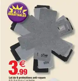 Lot de 6 protections anti-rayure