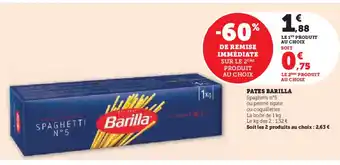 Super U BARILLA Pates offre