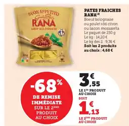 Super U RANA Pates fraiches offre
