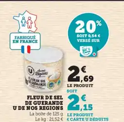 Super U Fleur de sel de guerande u de nos regions offre