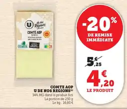 Super U Comte aop u de nos regions offre