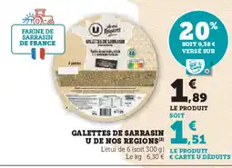 Super U Galettes de sarrasin offre