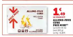 Super U Allume feux cube prix mini offre