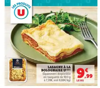 Super U Lasagne à la bolognaise u offre