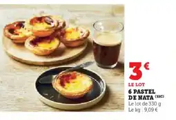 Super U 6 Pastel de nata offre