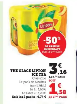 Super U The glace lipton ice tea offre