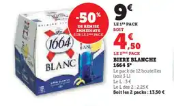 Super U 1664 Biere blanche offre