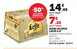 Super U LEFFE Biere blonde offre