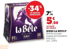 Super U LA BETE Biere offre