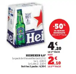 Super U HEINEKEN 0,0° offre