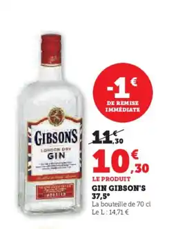 Super U GIBSON'S Gin offre