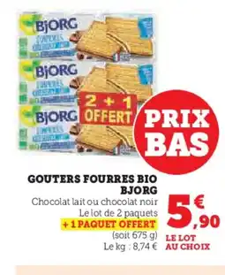 Super U BJORG Gouters fourres bio offre