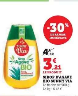 Super U SUNNY VIVA Sirop d'agave offre