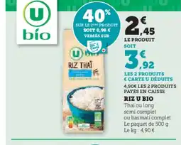 Super U Riz u bio offre