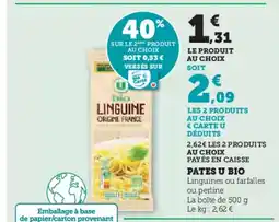 Super U Pates u bio offre