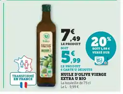 Super U Huile d'olive vierge extra u bio offre