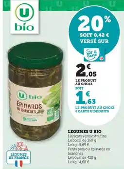 Super U Legumes u bio offre