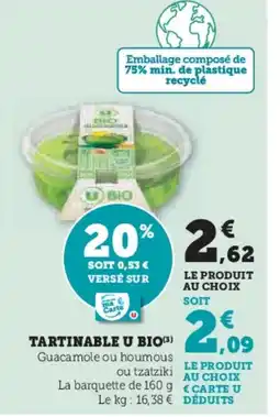 Super U Tartinable u bio offre