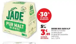 Super U JADE Biere bio offre