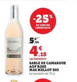 Super U Sable de camargue aop rose mas mellot bio offre