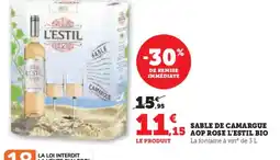 Super U Sable de camargue aop rose offre