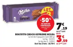 Super U MILKA Biscuits choco supreme offre