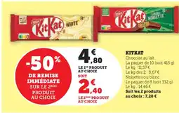 Super U KITKAT offre