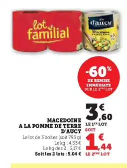 Super U D'AUCY Macedoine a la pomme de terre offre