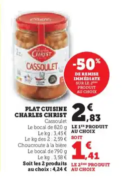 Super U Plat cuisine charles christ offre
