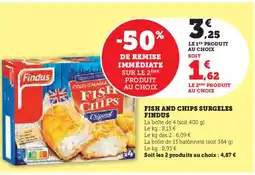 Super U FINDUS Fish and chips surgeles offre