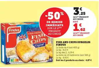 Super U FINDUS Fish and chips surgeles offre
