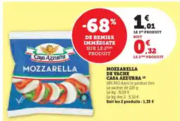 Super U CASA AZZURRA Mozzarella de vache offre