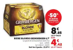 Super U GRIMBERGEN Biere blonde offre