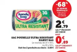 Super U HANDY BAG Sac poubelle ultra resistant offre