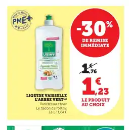 Super U L'ARBRE VERT Liquide vaisselle offre