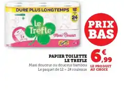 Super U LE TREFLE Papier toilette offre