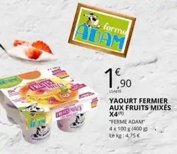 E.Leclerc YAOURT FERMIER AUX FRUITS MIXÉS X4 offre