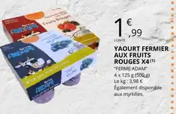 E.Leclerc YAOURT FERMIER AUX FRUITS ROUGES X4 offre