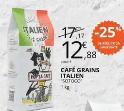 E.Leclerc CAFÉ GRAINS ITALIEN SOTOCO offre