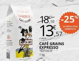 E.Leclerc CAFÉ GRAINS EXPRESSO SOTOCO offre