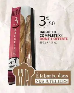 E.Leclerc BAGUETTE COMPLETE X4 offre
