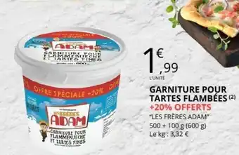 E.Leclerc GARNITURE POUR TARTES FLAMBÉES offre