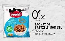 E.Leclerc SACHET DE BRETZELS -50% SEL offre