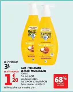 Auchan LAIT HYDRATANT LE PETIT MARSEILLAIS offre